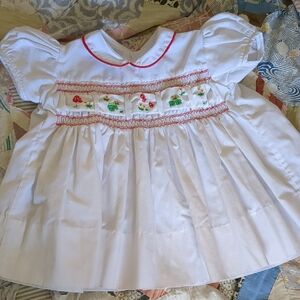 Imperial White Hand Smocked Dress Made In Hong Kong